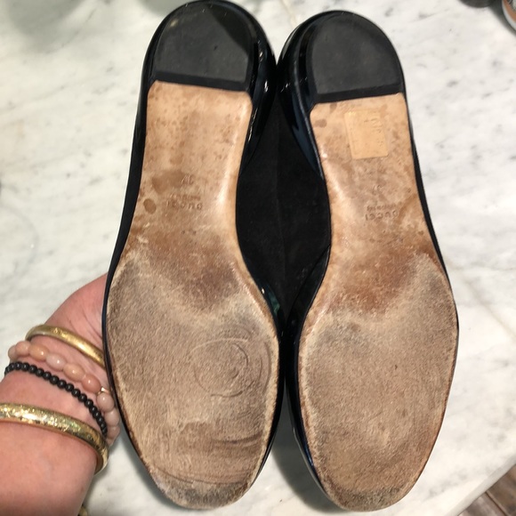 Gucci horsebit Carlie black suede flats, size 7 - Picture 2 of 4